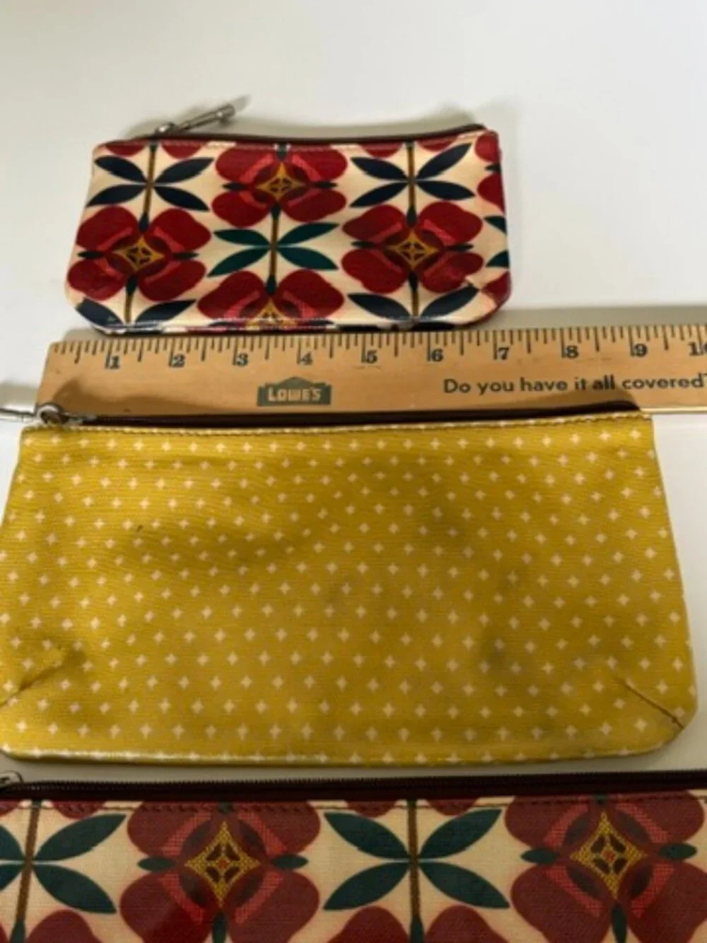 Set of 3 Fossil zip bags